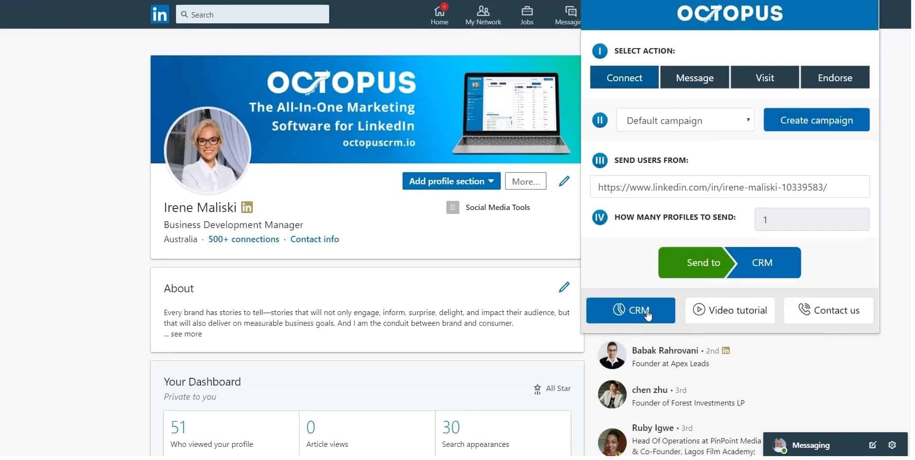 Octopus For LinkedIn: How It Works - Octopus CRM