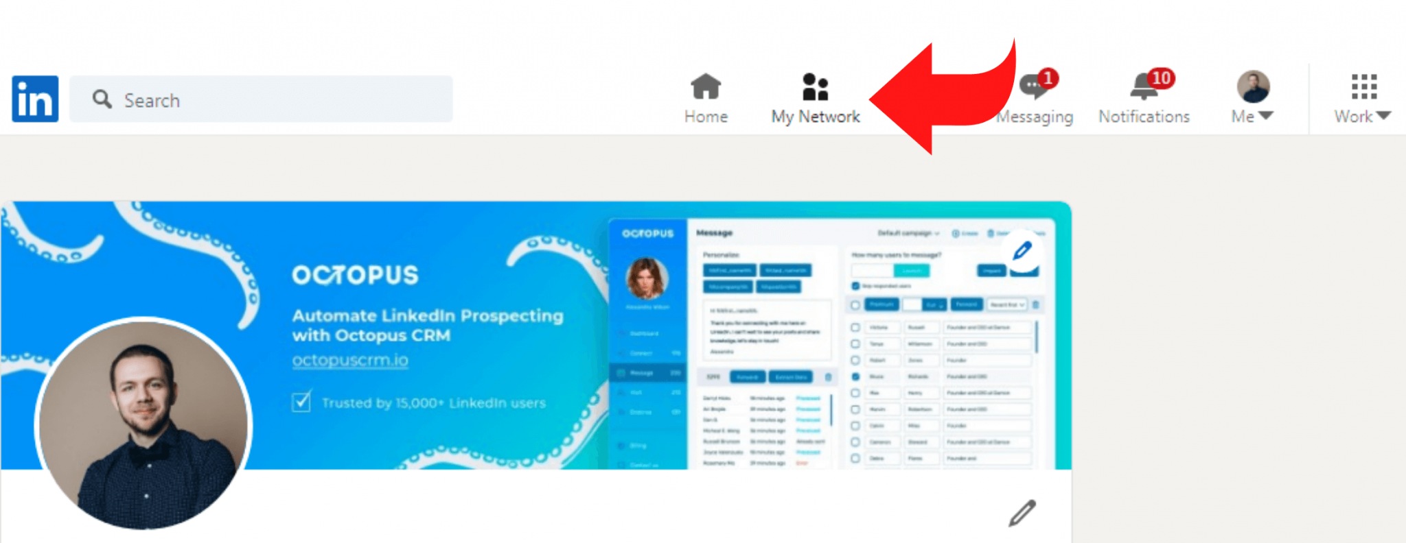 How to Export LinkedIn Contacts with Email Octopus CRM