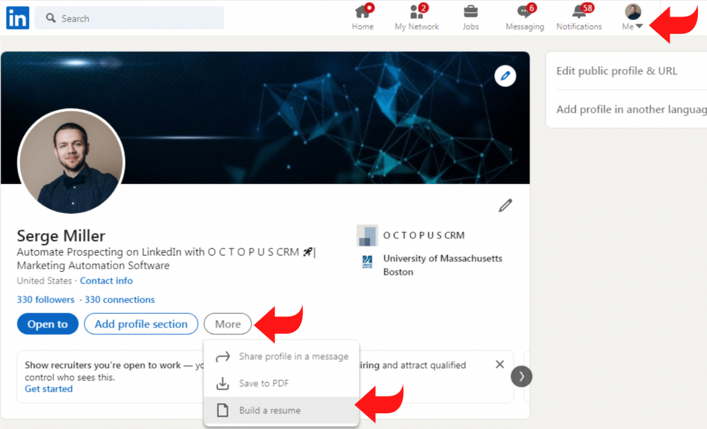How to Add Resume to LinkedIn - Octopus CRM