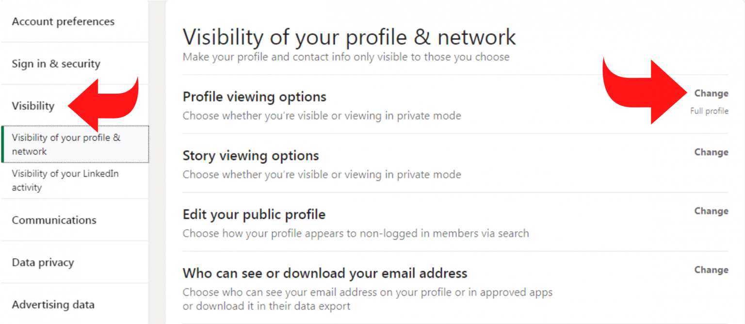 linkedin private mode browsing