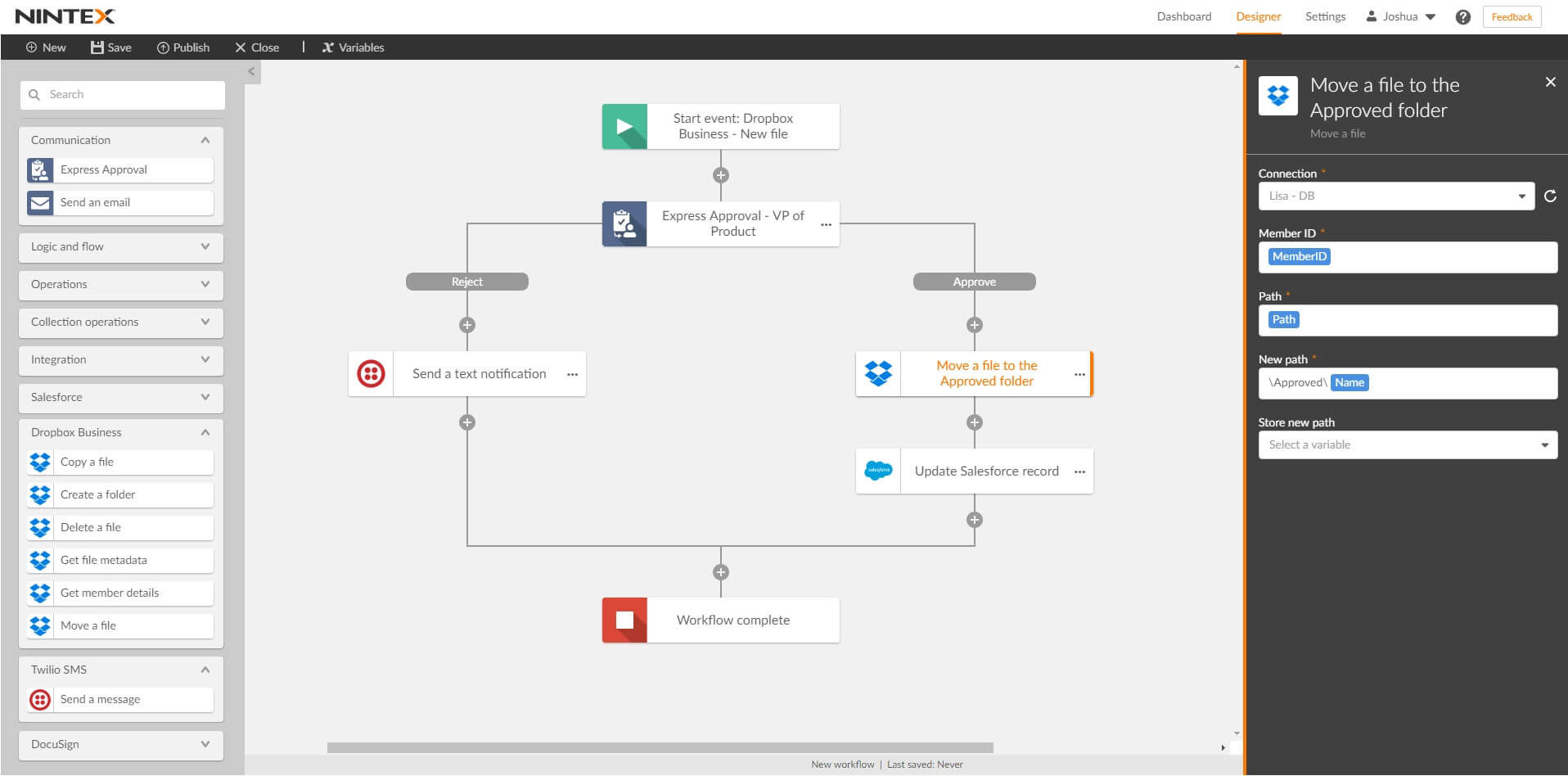 nintex-interface