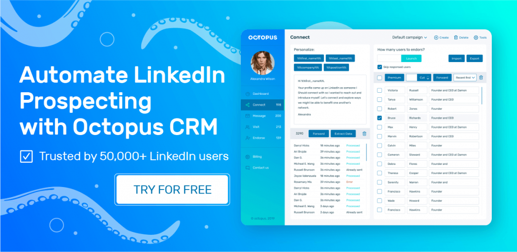 Automate LinkedIn Prospecting with Octopus CRM