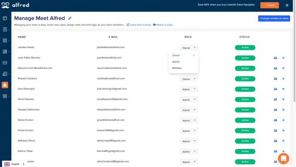 meet alfred interface