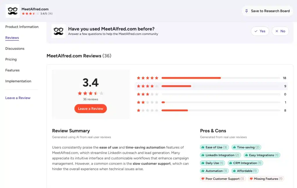 meet alfred reviews g2