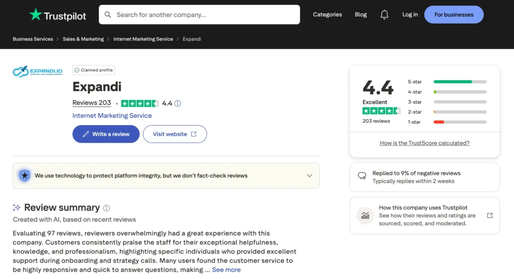 expandi trustpilot reviews
