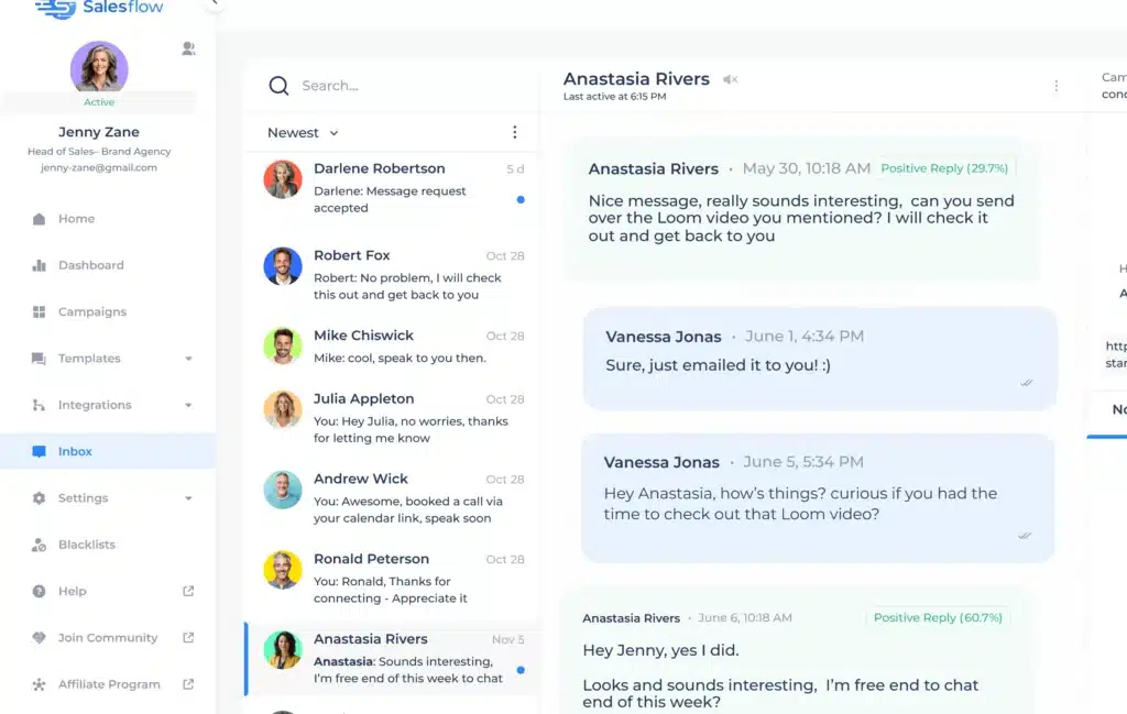 salesflow inbox