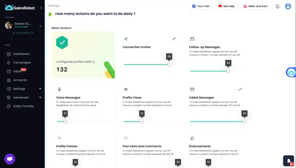 salesrobot interface