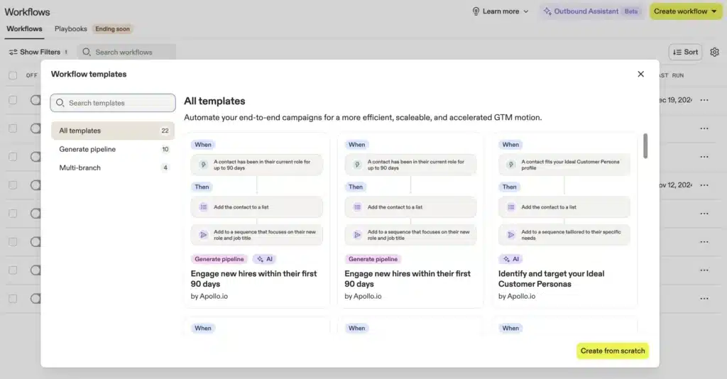 apollo workflow templates