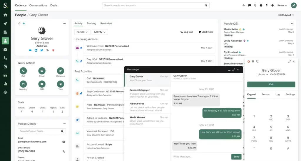 salesloft interface