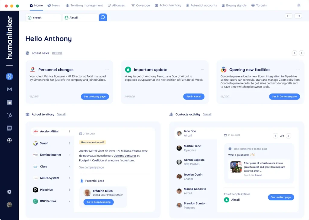 humanlinker interface