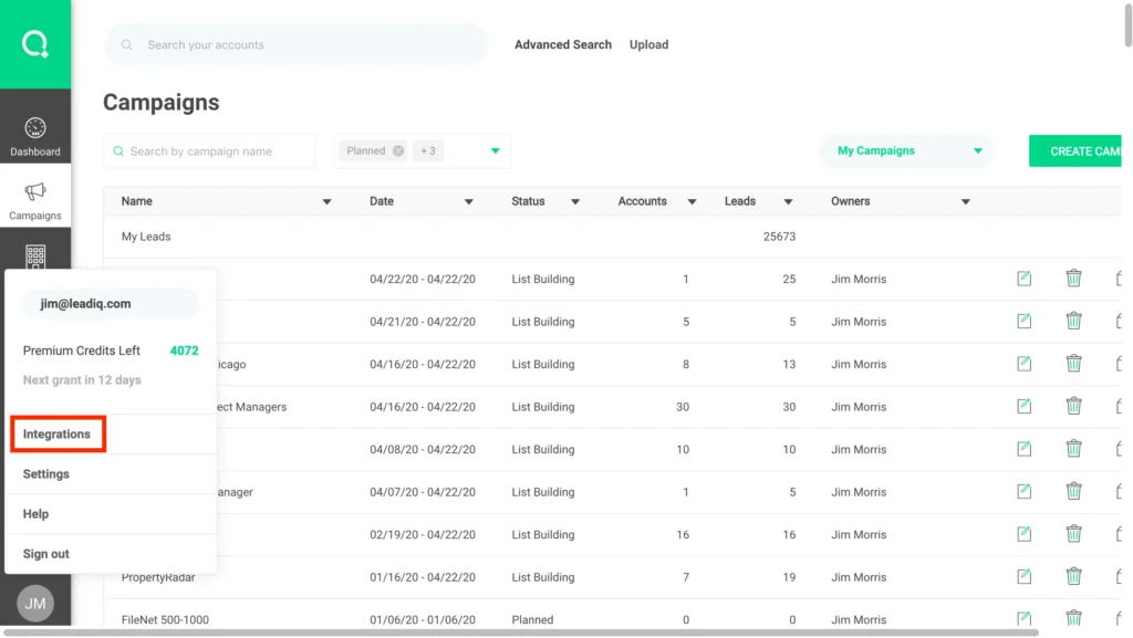 leadiq integrations