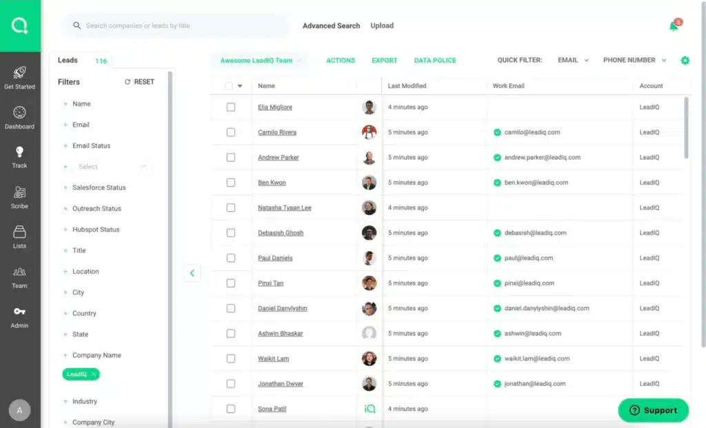 leadiq interface