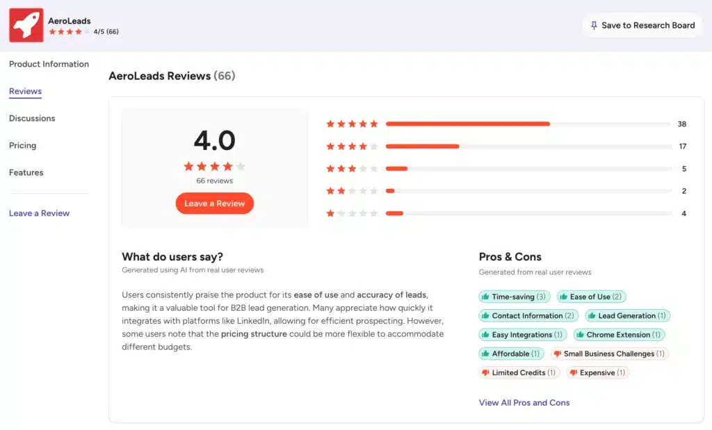 aeroleads g2 reviews