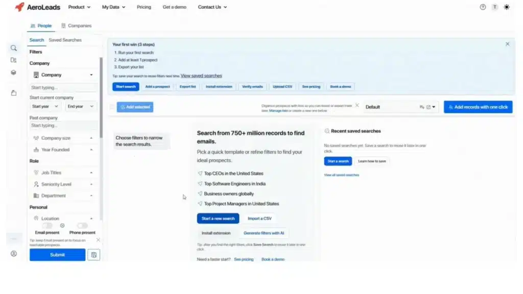 aeroleads lead database