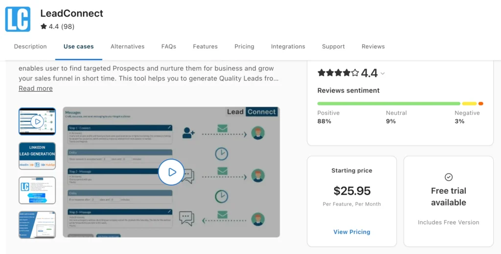 leadconnect capterra reviews
