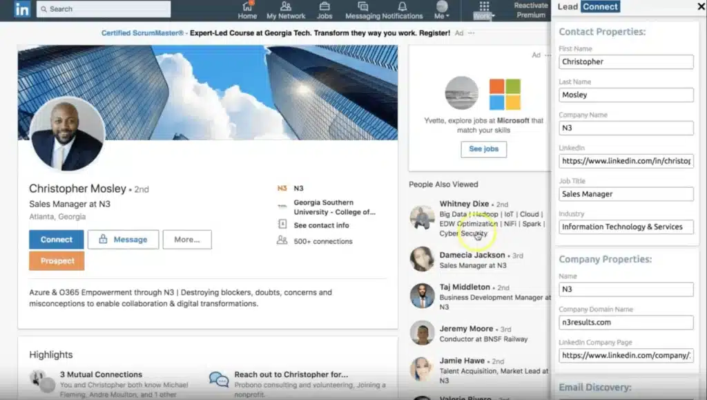 leadconnect interface