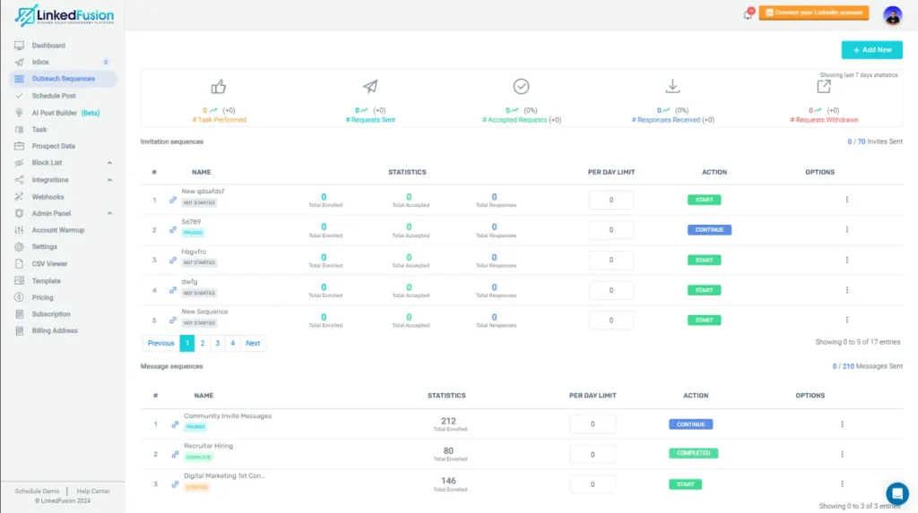 linkedinfusion sequence