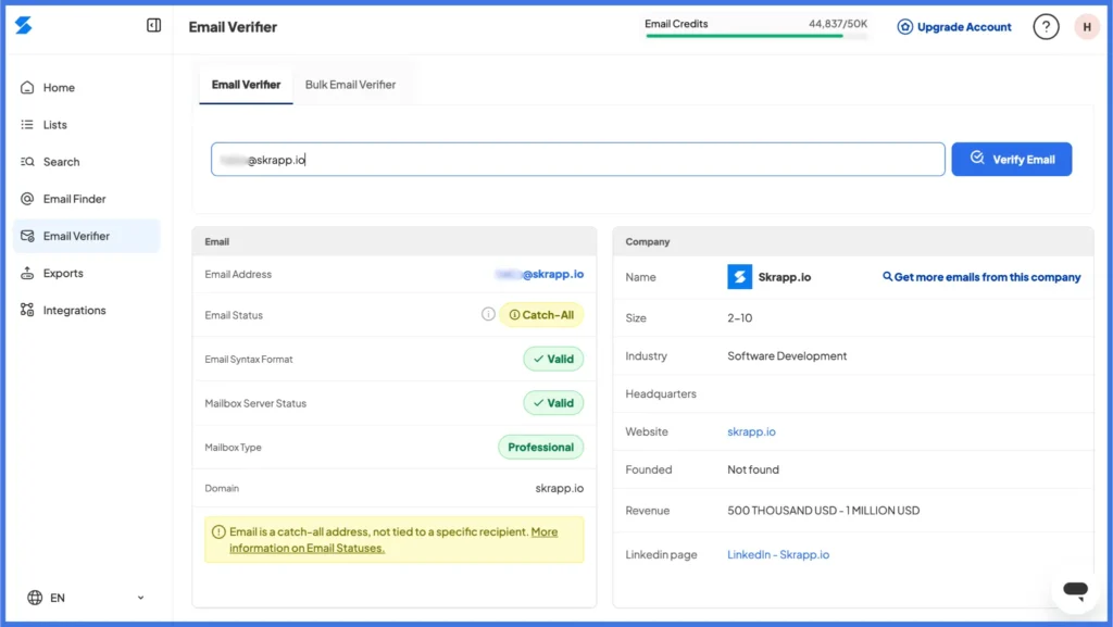skrapp io email verifier