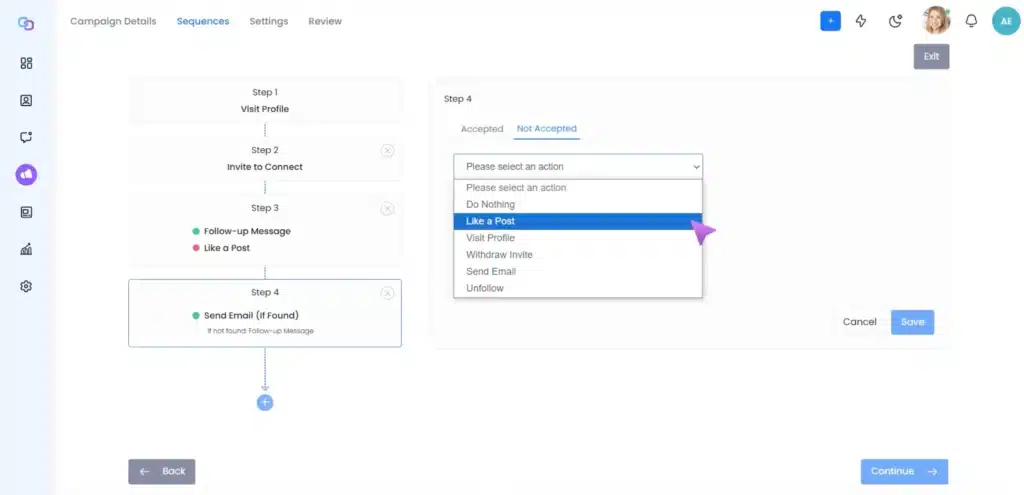 we-connect campaign settings